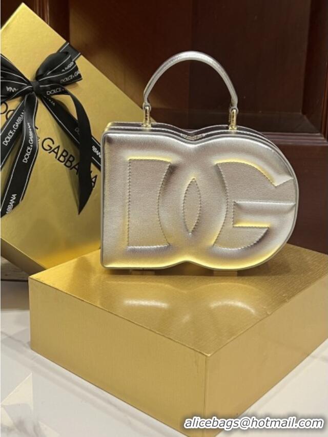 Best Discount Dolce&Gabbana Box Bag in Smooth Calfskin D1708 Silver 2025