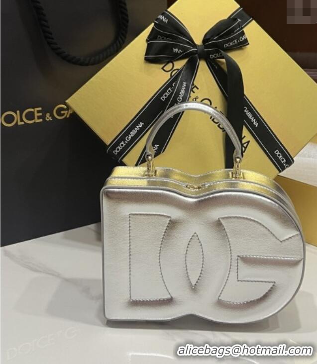 Best Discount Dolce&Gabbana Box Bag in Smooth Calfskin D1708 Silver 2025