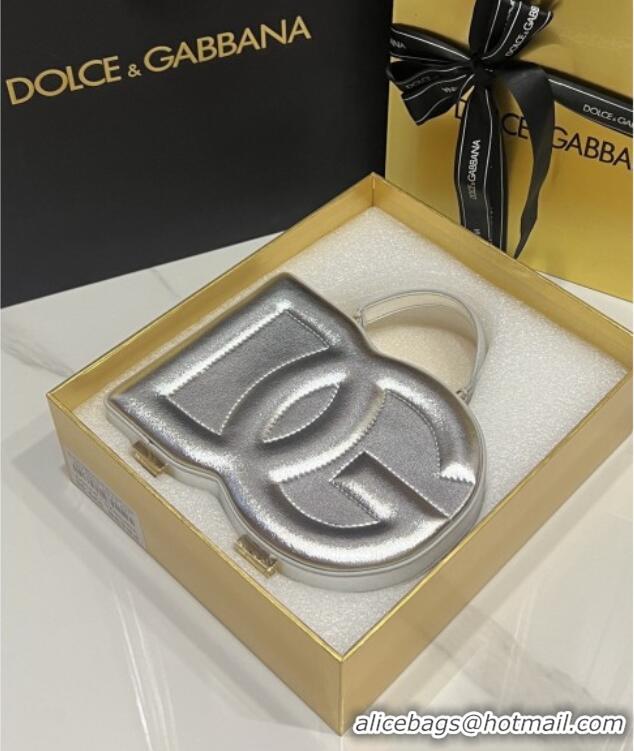Best Discount Dolce&Gabbana Box Bag in Smooth Calfskin D1708 Silver 2025