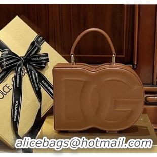 Famous Brand Dolce&Gabbana Box Bag in Smooth Calfskin D1709 Brown 2025