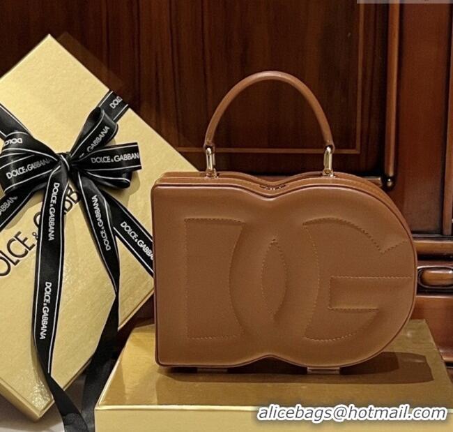Famous Brand Dolce&Gabbana Box Bag in Smooth Calfskin D1709 Brown 2025