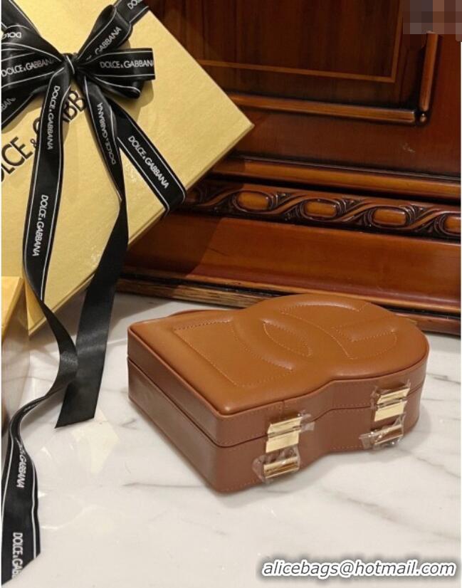 Famous Brand Dolce&Gabbana Box Bag in Smooth Calfskin D1709 Brown 2025