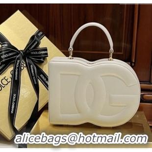 Original Cheap Dolce&Gabbana Box Bag in Smooth Calfskin D1709 White 2025