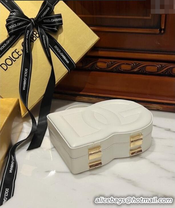 Original Cheap Dolce&Gabbana Box Bag in Smooth Calfskin D1709 White 2025