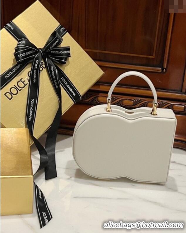 Original Cheap Dolce&Gabbana Box Bag in Smooth Calfskin D1709 White 2025