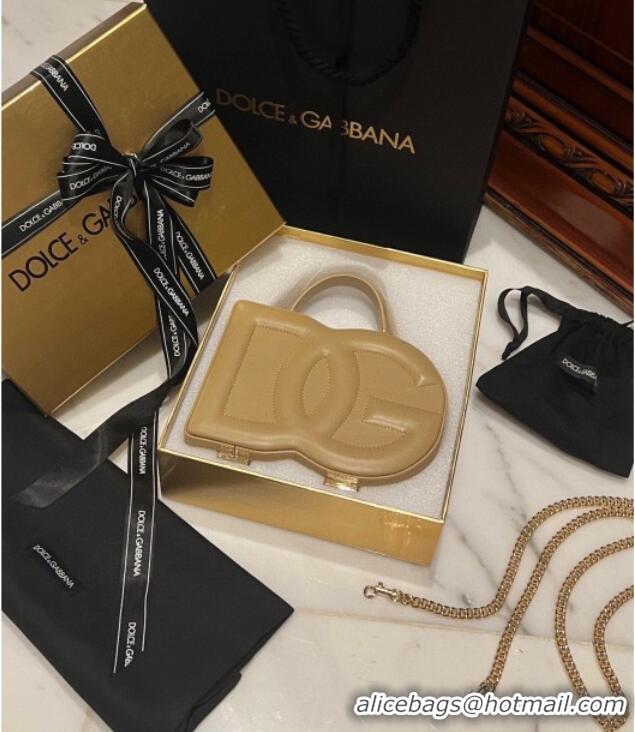 Grade Quality Dolce&Gabbana Box Bag in Smooth Calfskin D1709 Camel 2025