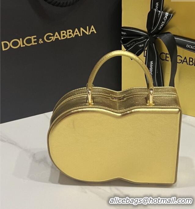 Top Grade Dolce&Gabbana Box Bag in Smooth Calfskin D1709 Gold 2025