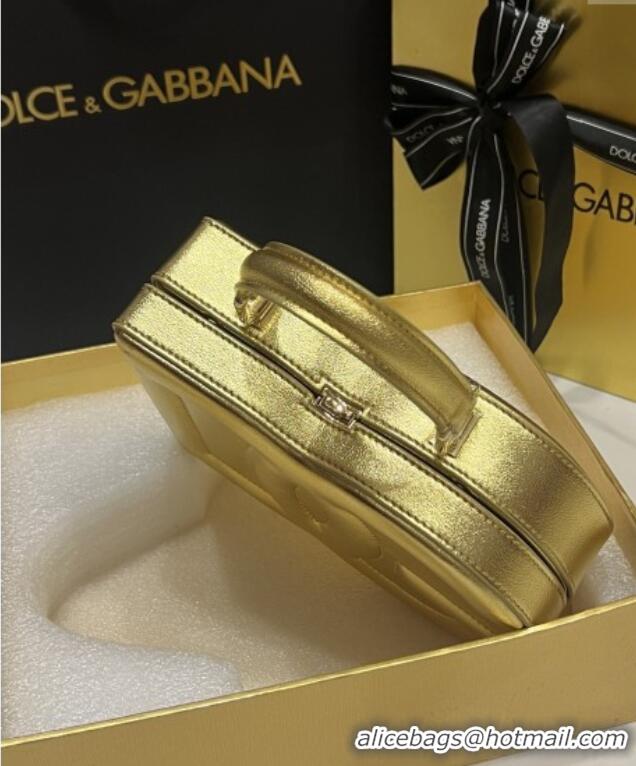 Top Grade Dolce&Gabbana Box Bag in Smooth Calfskin D1709 Gold 2025