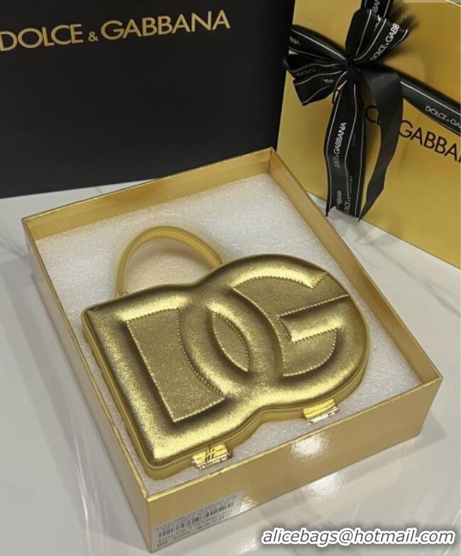 Top Grade Dolce&Gabbana Box Bag in Smooth Calfskin D1709 Gold 2025