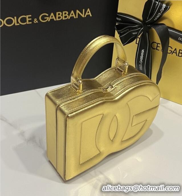 Top Grade Dolce&Gabbana Box Bag in Smooth Calfskin D1709 Gold 2025