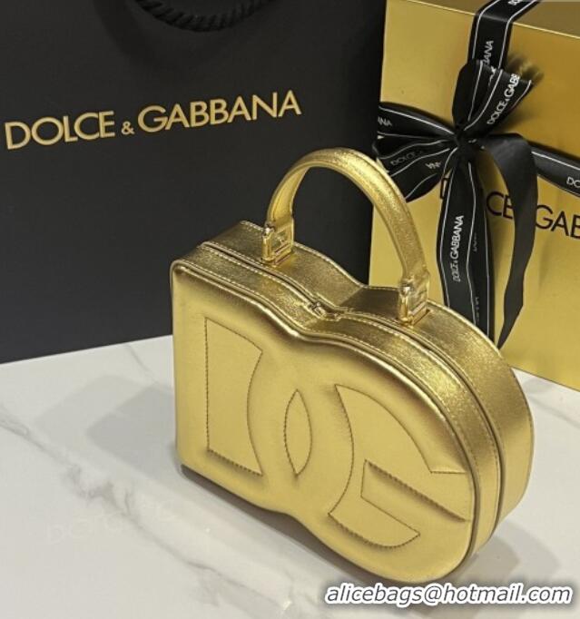 Top Grade Dolce&Gabbana Box Bag in Smooth Calfskin D1709 Gold 2025