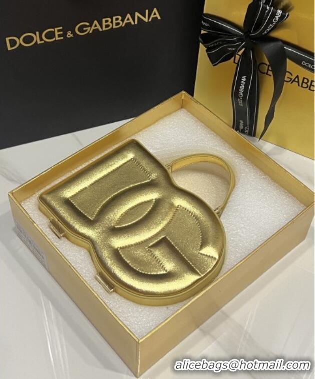Top Grade Dolce&Gabbana Box Bag in Smooth Calfskin D1709 Gold 2025