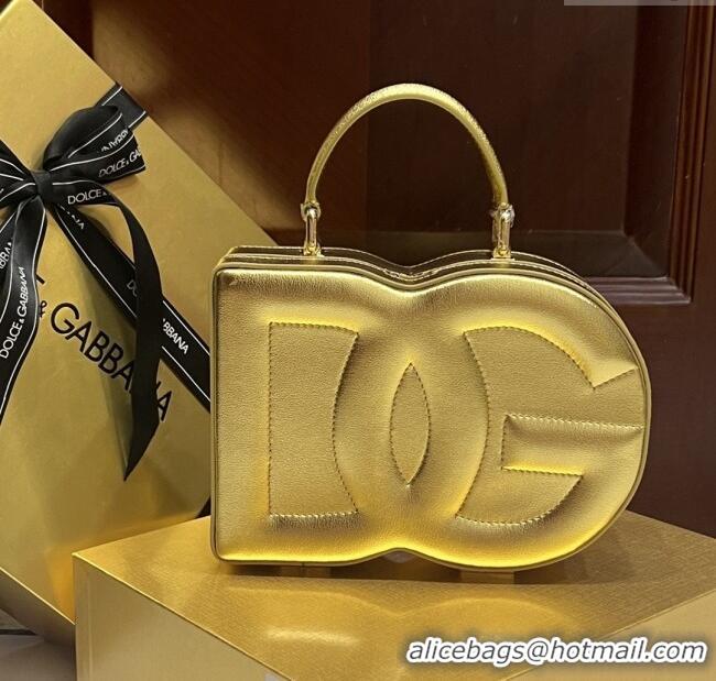 Top Grade Dolce&Gabbana Box Bag in Smooth Calfskin D1709 Gold 2025