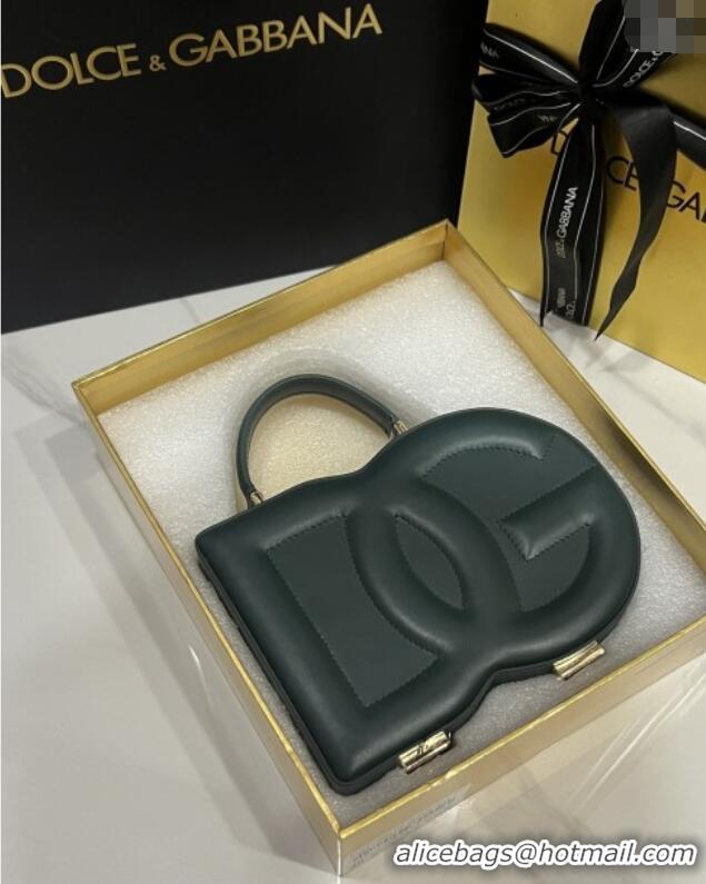 Best Price Dolce&Gabbana Box Bag in Smooth Calfskin D1709 Green 2025