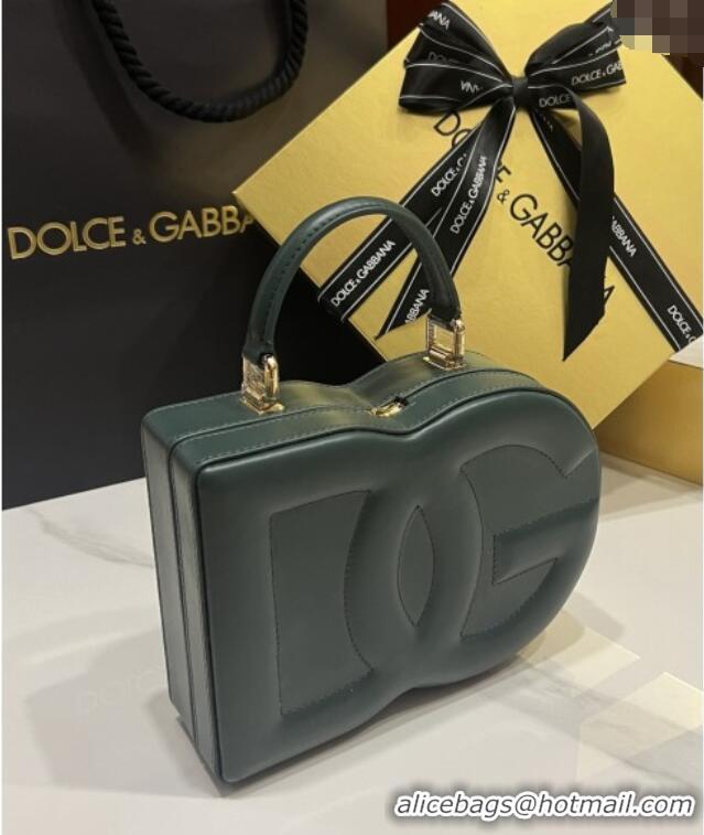 Best Price Dolce&Gabbana Box Bag in Smooth Calfskin D1709 Green 2025