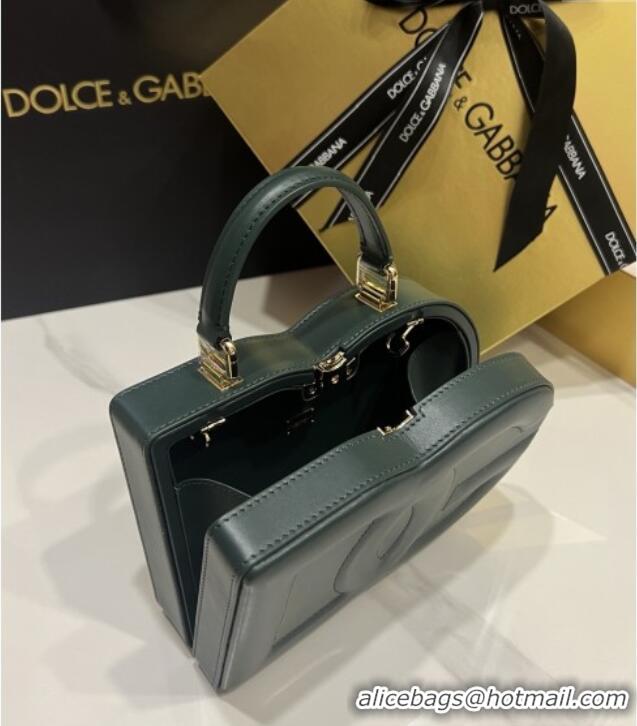 Best Price Dolce&Gabbana Box Bag in Smooth Calfskin D1709 Green 2025