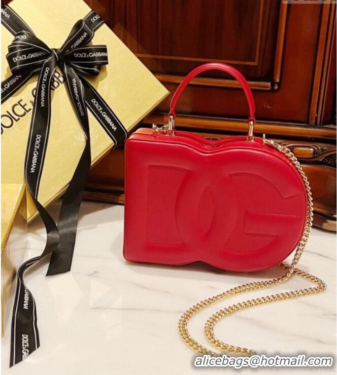 Best Price Dolce&Gabbana Box Bag in Smooth Calfskin D1709 Red 2025