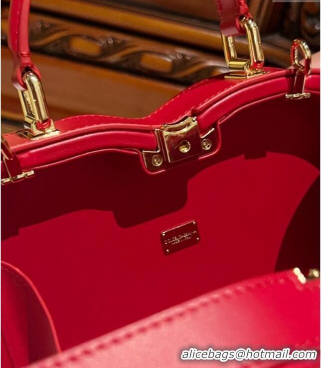 Best Price Dolce&Gabbana Box Bag in Smooth Calfskin D1709 Red 2025