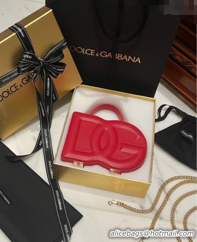 Best Price Dolce&Gabbana Box Bag in Smooth Calfskin D1709 Red 2025