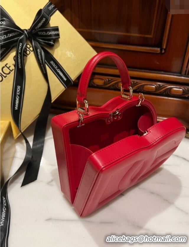 Best Price Dolce&Gabbana Box Bag in Smooth Calfskin D1709 Red 2025