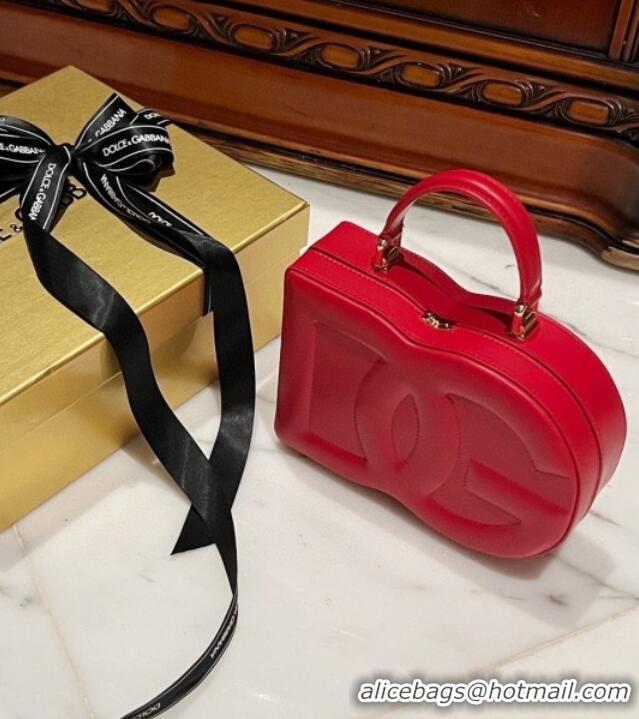 Best Price Dolce&Gabbana Box Bag in Smooth Calfskin D1709 Red 2025