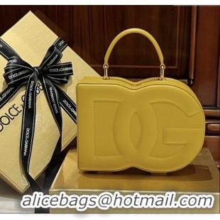 Top Grade Dolce&Gabbana Box Bag in Smooth Calfskin D1709 Yellow 2025