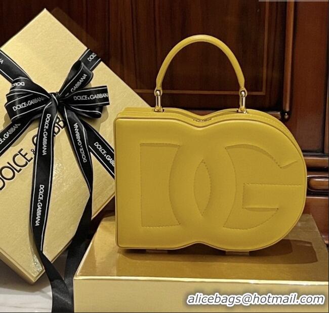 Top Grade Dolce&Gabbana Box Bag in Smooth Calfskin D1709 Yellow 2025