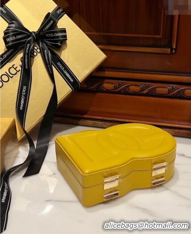 Top Grade Dolce&Gabbana Box Bag in Smooth Calfskin D1709 Yellow 2025