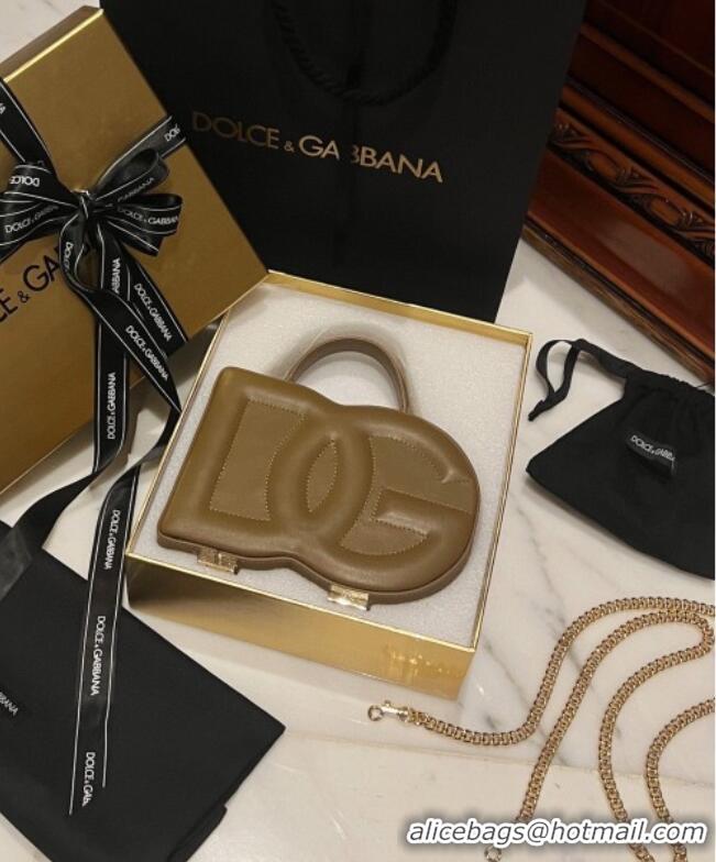 Popular Style Dolce&Gabbana Box Bag in Smooth Calfskin D1709 Tan 2025