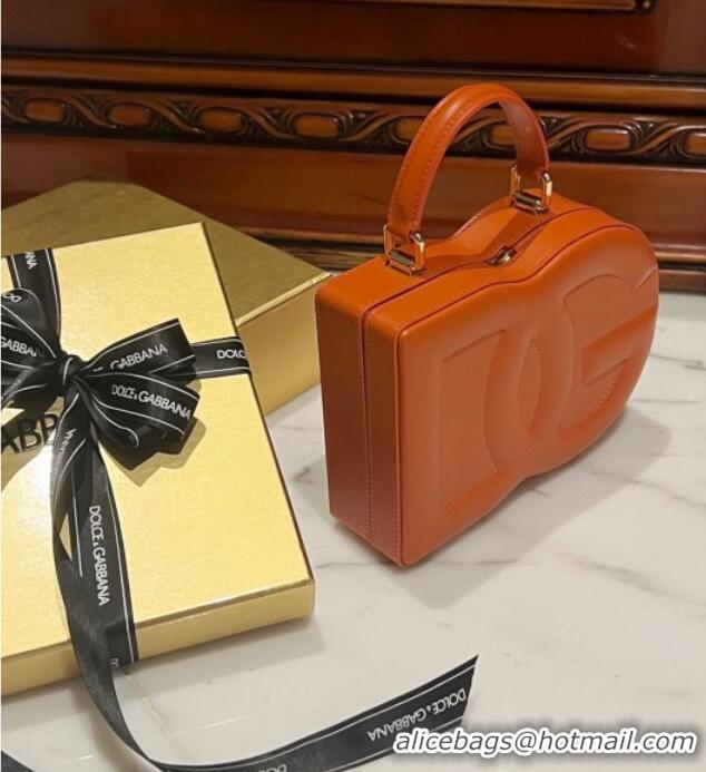 Super Quality Dolce&Gabbana Box Bag in Smooth Calfskin D1709 Orange 2025
