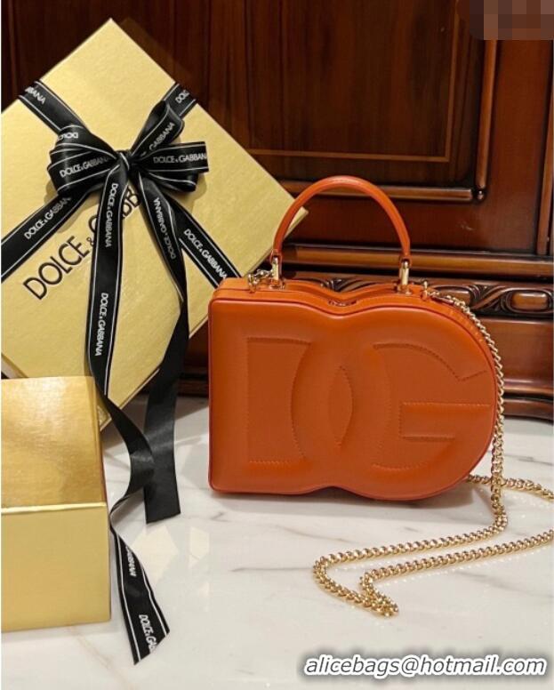 Super Quality Dolce&Gabbana Box Bag in Smooth Calfskin D1709 Orange 2025