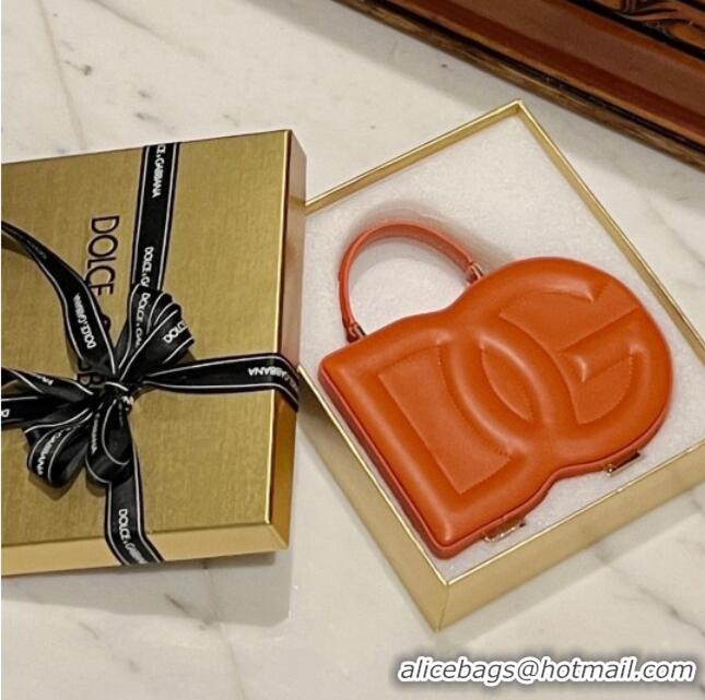 Super Quality Dolce&Gabbana Box Bag in Smooth Calfskin D1709 Orange 2025