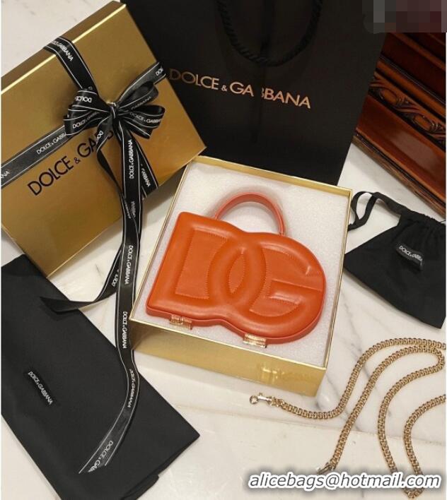 Super Quality Dolce&Gabbana Box Bag in Smooth Calfskin D1709 Orange 2025