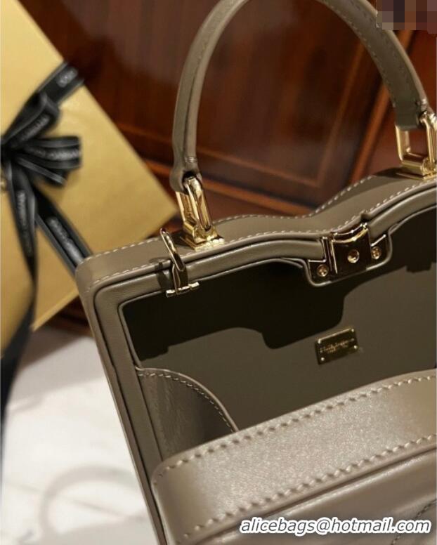Well Crafted Dolce&Gabbana Box Bag in Smooth Calfskin D1709 Grey 2025