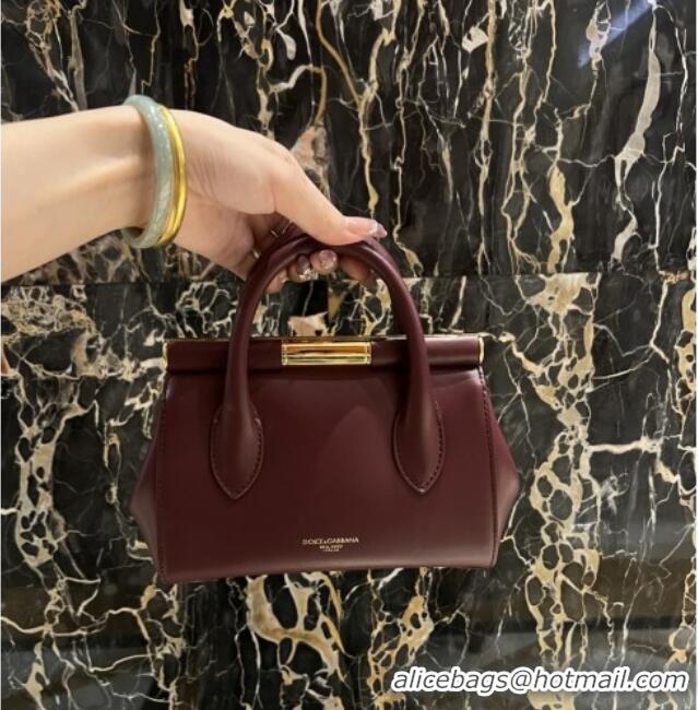Trendy Design Dolce&Gabbana Marlene Day Mini Handbag in Palmated Calfskin D1710 Burgundy 2025