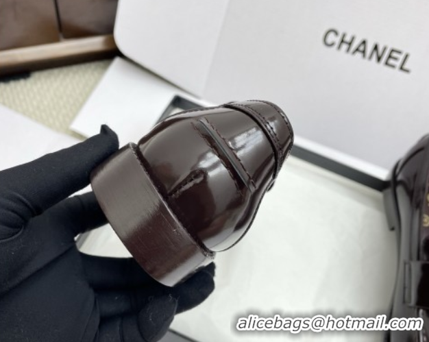 Buy Discount Chanel Mocassins Loafers in Shiny Calfskin G46362 Burgundy