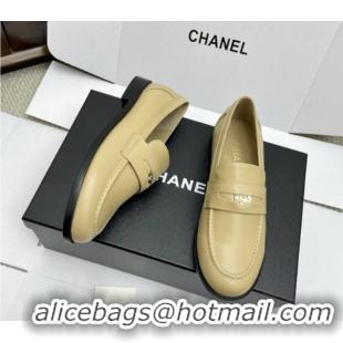 Best Price Chanel Mocassins Loafers in Smooth Calfskin G46362 Beige