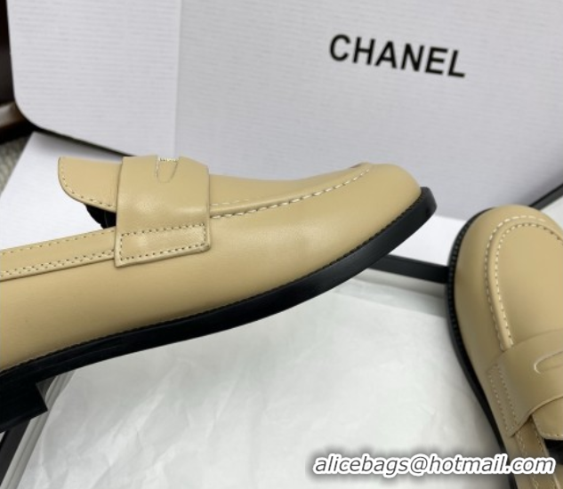 Best Price Chanel Mocassins Loafers in Smooth Calfskin G46362 Beige