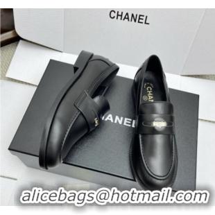 Purchase Chanel Mocassins Loafers in Smooth Calfskin G46362 Black