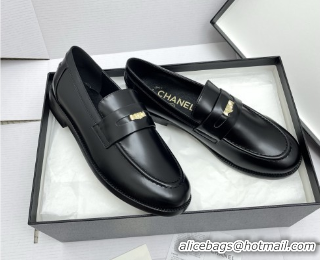 Grade Quality Chanel Mocassins Loafers in Shiny Calfskin G46362 Black