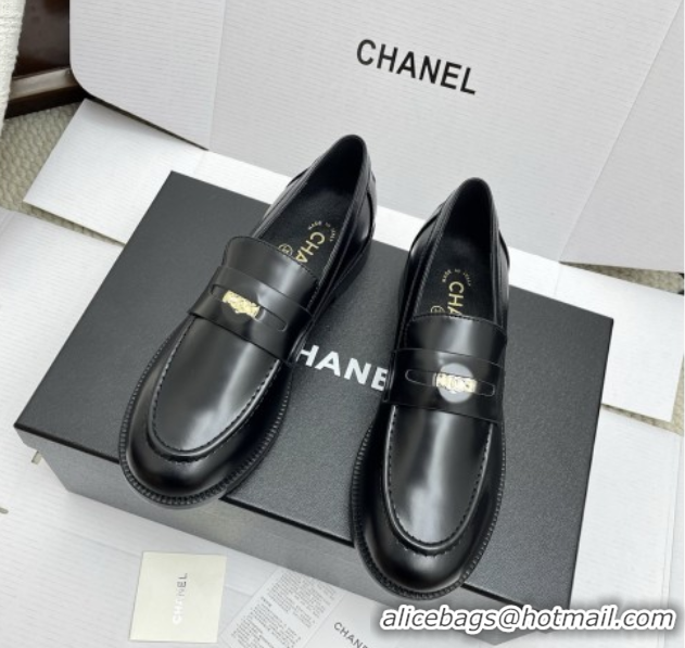 Grade Quality Chanel Mocassins Loafers in Shiny Calfskin G46362 Black