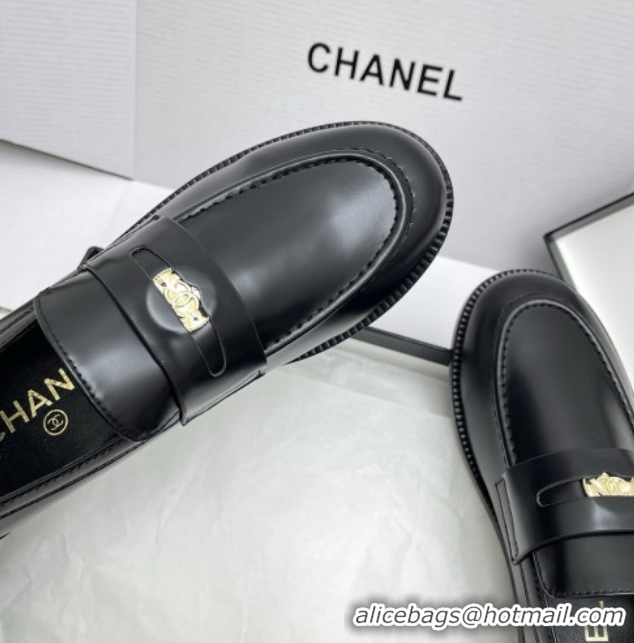 Grade Quality Chanel Mocassins Loafers in Shiny Calfskin G46362 Black