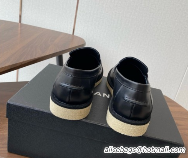 Top Grade Chanel Smooth Calfskin Loafers CH9336 Black 