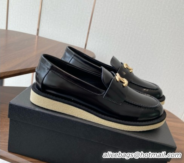 Unique Style Chanel Brushed Calfskin Loafers CH9337 Black