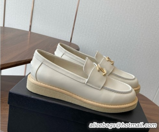 Durable Chanel Smooth Calfskin Loafers CH9338 Beige