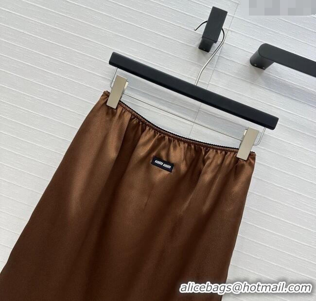 Famous Brand Miu Miu Skirt MIU061209 Brown 2025
