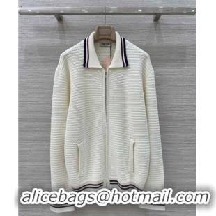 Buy Inexpensive Miu Miu Knit Jacket MIU061210 White 2025