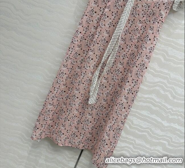 Classic Specials Prada Summer Silk Printed Dress PR061214 Pink 2025