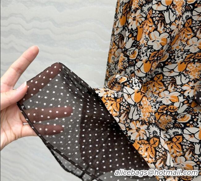 Top Grade Prada Summer Silk Printed Dress PR061214 Brown 2025