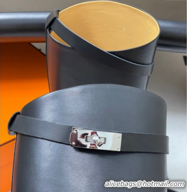 Purchase Hermes Jumping Boots in Calfskin with Kelly Strap Black H082001 0820005